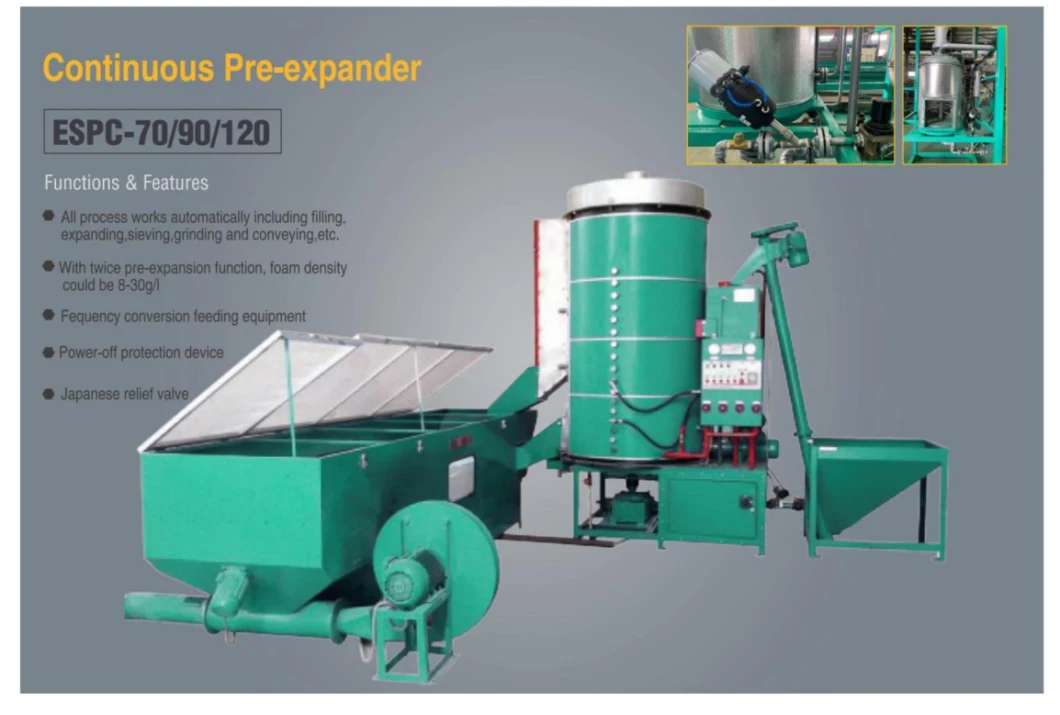 EPS Industry Standard Continuous Pre-Expander Expandable Polystyrene EPS Foam Machine