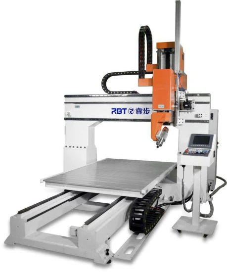 Hocheffiziente, nichtmetallische 5-Achsen-CNC-Drehmaschine von Rbt, hergestellt in China, zum Stanzen und Schneiden von Schaumstoff/EPS/expandierbarem Polystyrol